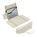 Maxbell Floor Chair with Back Support Lightweight Folding Chair Pad with Carry Bag Beige