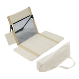Maxbell Floor Chair with Back Support Lightweight Folding Chair Pad with Carry Bag Beige