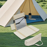 Maxbell Floor Chair with Back Support Lightweight Folding Chair Pad with Carry Bag Beige