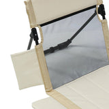 Maxbell Floor Chair with Back Support Lightweight Folding Chair Pad with Carry Bag Beige