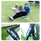 Maxbell Floor Chair with Back Support Lightweight Folding Chair Pad with Carry Bag Brown