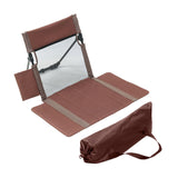 Maxbell Floor Chair with Back Support Lightweight Folding Chair Pad with Carry Bag Brown