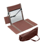 Maxbell Floor Chair with Back Support Lightweight Folding Chair Pad with Carry Bag Brown
