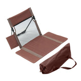 Maxbell Floor Chair with Back Support Lightweight Folding Chair Pad with Carry Bag Brown