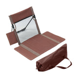Maxbell Floor Chair with Back Support Lightweight Folding Chair Pad with Carry Bag Brown