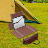 Maxbell Floor Chair with Back Support Lightweight Folding Chair Pad with Carry Bag Brown