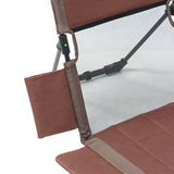 Maxbell Floor Chair with Back Support Lightweight Folding Chair Pad with Carry Bag Brown