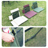 Maxbell Floor Chair with Back Support Lightweight Folding Chair Pad with Carry Bag Green