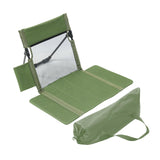 Maxbell Floor Chair with Back Support Lightweight Folding Chair Pad with Carry Bag Green