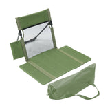 Maxbell Floor Chair with Back Support Lightweight Folding Chair Pad with Carry Bag Green