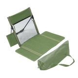 Maxbell Floor Chair with Back Support Lightweight Folding Chair Pad with Carry Bag Green
