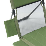 Maxbell Floor Chair with Back Support Lightweight Folding Chair Pad with Carry Bag Green