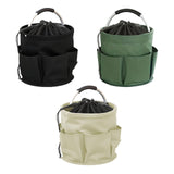 Maxbell Picnic Basket Foldable Grocery Basket for Outdoor Indoor Gardening Women Men Black