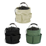 Maxbell Picnic Basket Foldable Grocery Basket for Outdoor Indoor Gardening Women Men Black