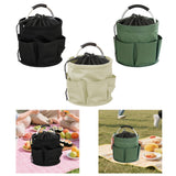 Maxbell Picnic Basket Foldable Grocery Basket for Outdoor Indoor Gardening Women Men Black