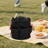 Maxbell Picnic Basket Foldable Grocery Basket for Outdoor Indoor Gardening Women Men Black