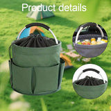 Maxbell Picnic Basket Foldable Grocery Basket for Outdoor Indoor Gardening Women Men Green