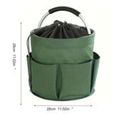 Maxbell Picnic Basket Foldable Grocery Basket for Outdoor Indoor Gardening Women Men Green