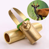 Maxbell Deer Game Call Sturdy Small Metal Brass Muntjac Whistle for Outdoor Survival