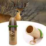 Maxbell Deer Game Call Sturdy Small Metal Brass Muntjac Whistle for Outdoor Survival