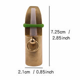 Maxbell Deer Game Call Sturdy Small Metal Brass Muntjac Whistle for Outdoor Survival