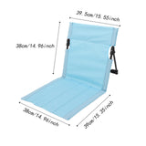 Maxbell Outdoor Beach Lounger Compact Foldable Beach Mat for Hiking Barbecue Fishing Light Blue