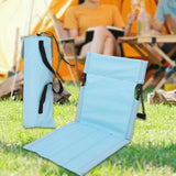 Maxbell Outdoor Beach Lounger Compact Foldable Beach Mat for Hiking Barbecue Fishing Light Blue