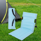 Maxbell Outdoor Beach Lounger Compact Foldable Beach Mat for Hiking Barbecue Fishing Light Blue