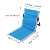 Maxbell Outdoor Beach Lounger Compact Foldable Beach Mat for Hiking Barbecue Fishing Deep Blue