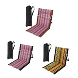 Maxbell Outdoor Beach Lounger Compact Foldable Beach Mat for Barbecue Travel Camping Brown Side