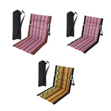 Maxbell Outdoor Beach Lounger Compact Foldable Beach Mat for Barbecue Travel Camping Brown Side
