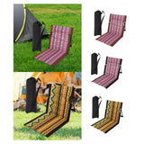 Maxbell Outdoor Beach Lounger Compact Foldable Beach Mat for Barbecue Travel Camping Brown Side