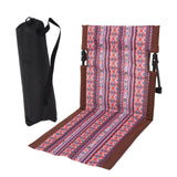 Maxbell Outdoor Beach Lounger Compact Foldable Beach Mat for Barbecue Travel Camping Brown Side