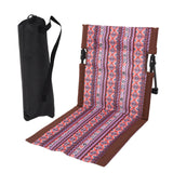 Maxbell Outdoor Beach Lounger Compact Foldable Beach Mat for Barbecue Travel Camping Brown Side