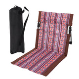 Maxbell Outdoor Beach Lounger Compact Foldable Beach Mat for Barbecue Travel Camping Brown Side