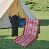 Maxbell Outdoor Beach Lounger Compact Foldable Beach Mat for Barbecue Travel Camping Brown Side