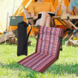 Maxbell Outdoor Beach Lounger Compact Foldable Beach Mat for Barbecue Travel Camping Brown Side