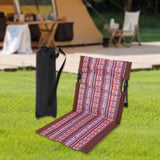 Maxbell Outdoor Beach Lounger Compact Foldable Beach Mat for Barbecue Travel Camping Brown Side