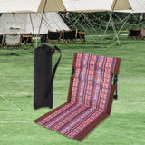 Maxbell Outdoor Beach Lounger Compact Foldable Beach Mat for Barbecue Travel Camping Brown Side