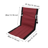 Maxbell Outdoor Beach Lounger Compact Foldable Beach Mat for Hiking Barbecue Fishing Red