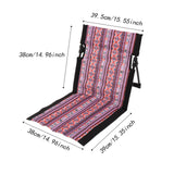 Maxbell Outdoor Beach Lounger Compact Foldable Beach Mat for Barbecue Travel Camping Black Side