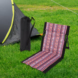 Maxbell Outdoor Beach Lounger Compact Foldable Beach Mat for Barbecue Travel Camping Black Side