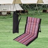 Maxbell Outdoor Beach Lounger Compact Foldable Beach Mat for Barbecue Travel Camping Black Side