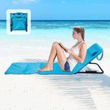 Maxbell Portable Beach Mat Supplies Folding Lounge Chair for Festival Travel Holiday