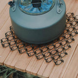 Maxbell Spring Net Coaster Heat Resistant Hollow Pot Mat for Cafe Kitchen Restaurant black