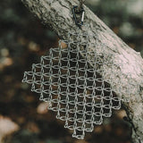 Maxbell Spring Net Coaster Heat Resistant Hollow Pot Mat for Cafe Kitchen Restaurant silver