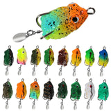 Maxbell 7x Topwater Frog Lures Simulated Realistic Swimbaits for Pike Saltwater Bass
