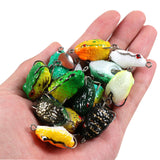 Maxbell 7x Topwater Frog Lures Simulated Realistic Swimbaits for Pike Saltwater Bass