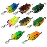 Maxbell 7x Topwater Frog Lures Simulated Realistic Swimbaits for Pike Saltwater Bass
