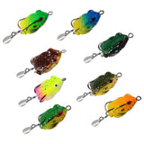 Maxbell 7x Topwater Frog Lures Simulated Realistic Swimbaits for Pike Saltwater Bass